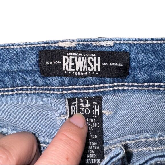 Rewash Denim Distressed Jean Shorts - Size 11/30 - Picture 4 of 6